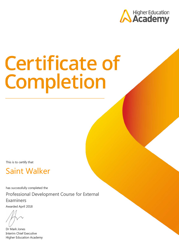 Saint Walker - EE_Certificate
